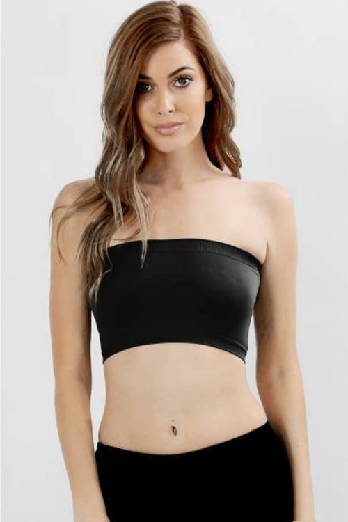 Black Bandeau Seamless Bandeau | Bella Lucca Boutique