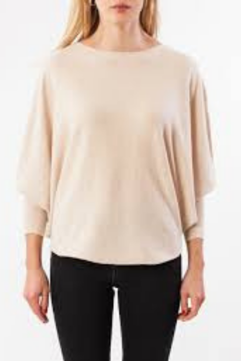 THIN DOLMAN KNIT SWEATER | ECRU