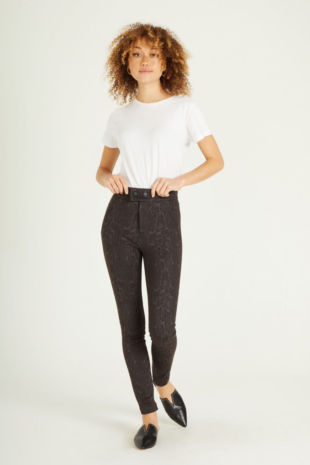 Dear John Nina Super High Rise Leggings Mocha Snake | Bella Lucca