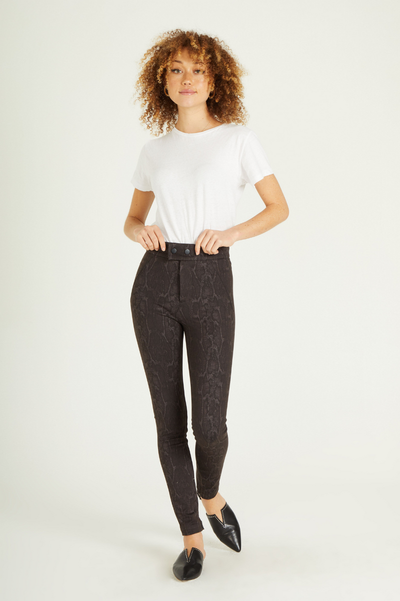 Dear John Nina Super High Rise Leggings Mocha Snake | Bella Lucca