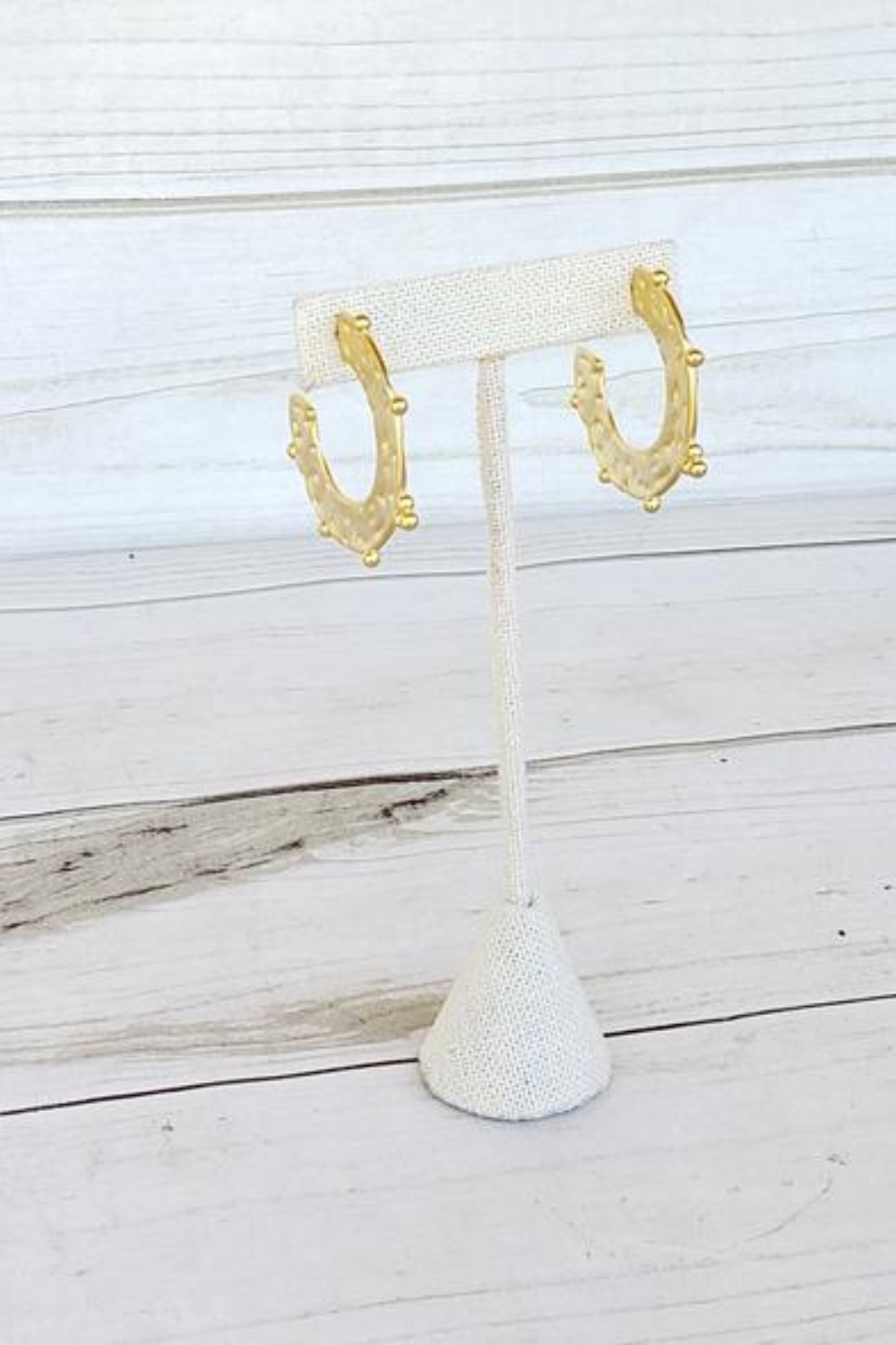 Virtue Jewelry XL Studded Gold Hoops | Bella Lucca Boutique