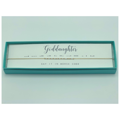 Goddaughter Morse Code Necklace | Bella Lucca Boutique