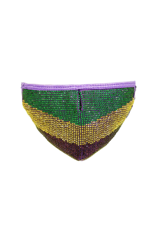 Sequin Mardi Gras Face Mask | Bella Lucca Boutique