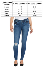 Dear John Joyrich Skinny Meadow Jeans-Bella Lucca Boutique-Size Chart