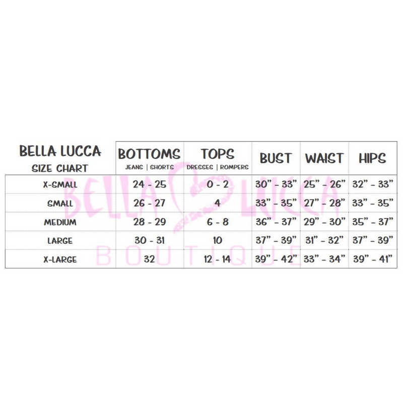 Size Guide | Bella Lucca Boutique