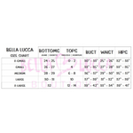 Satin Wrap Dress Black | Bella Lucca Boutique Size Chart