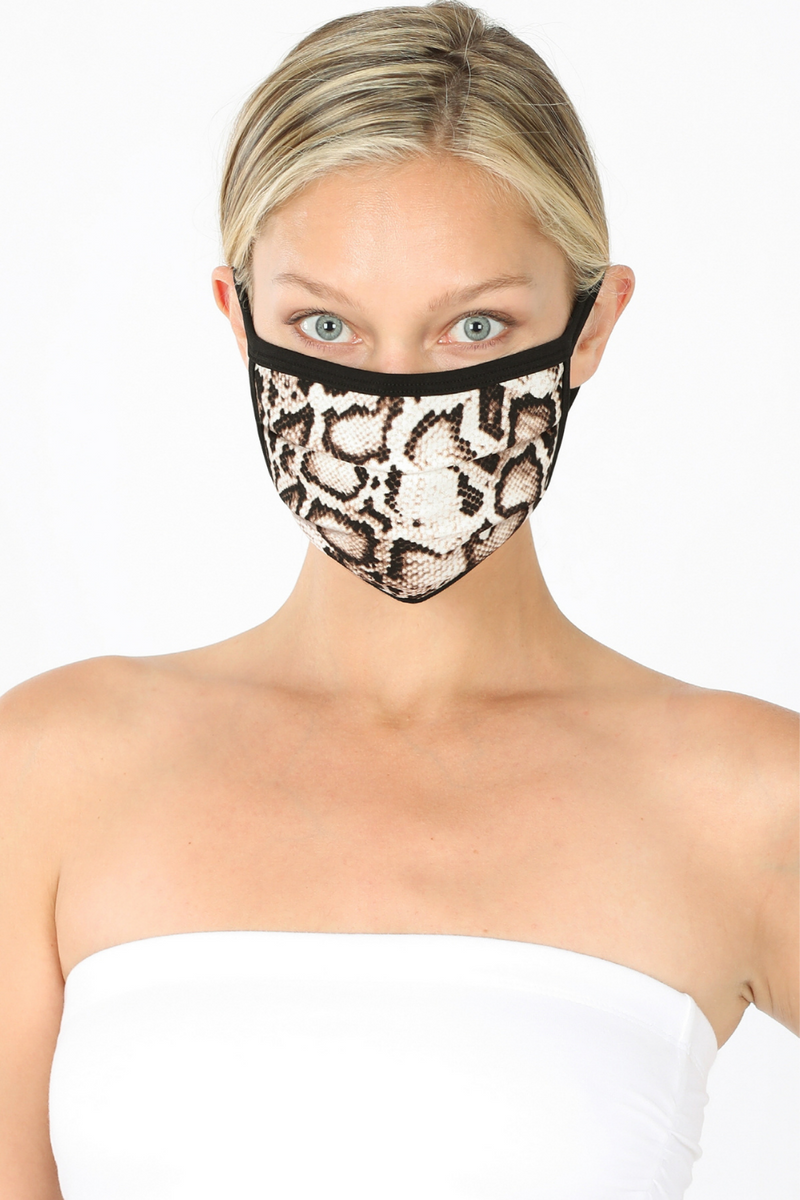 Snake Print Face Mask | Bella Lucca Boutique