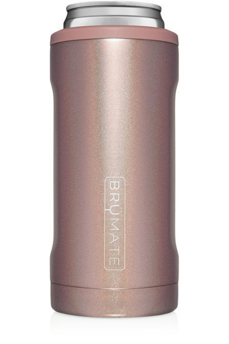 BrüMate Glitter Rose Gold Hopsulator Slim | Bella Lucca Boutique