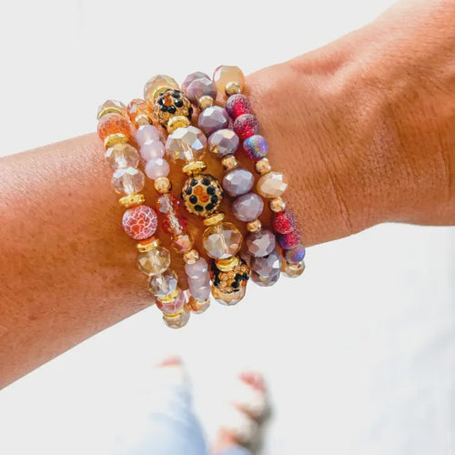 Leopard Bracelet Stack Set of 5 Bracelets | Bella Lucca Boutique