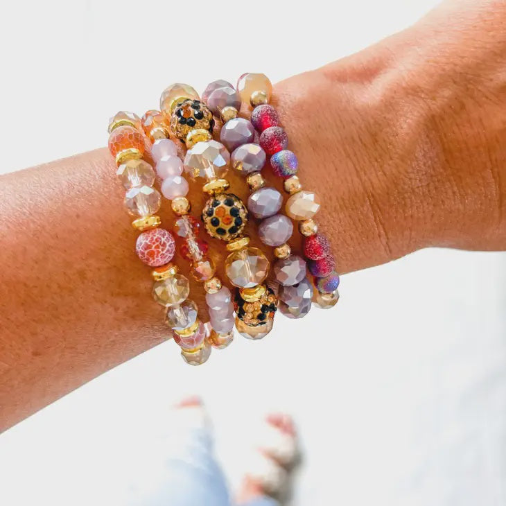 Leopard Bracelet Stack Set of 5 Bracelets | Bella Lucca Boutique