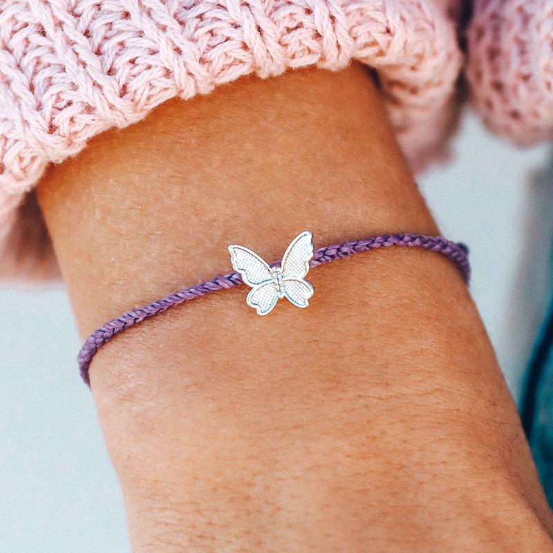 Pura Vida Butterfly In Flight Charm Bracelet  | Light PurplePura Vida Butterfly In Flight Charm Bracelet | Bella Lucca Boutique
