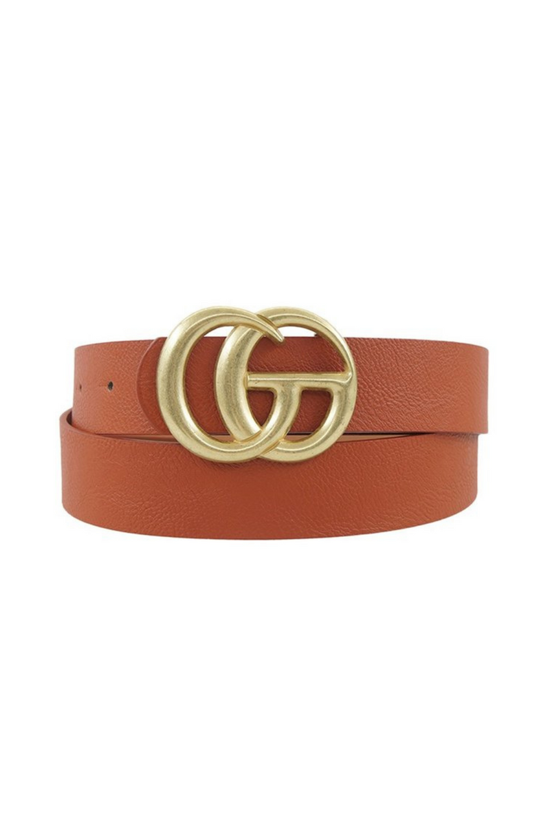 udendørs Natura tillykke Faux Leather Belt with Matte Gold Metal Buckle | Bella Lucca Boutique