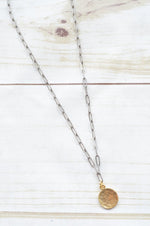 PAPERCLIP NECKLACE | SMALL COIN CHARM