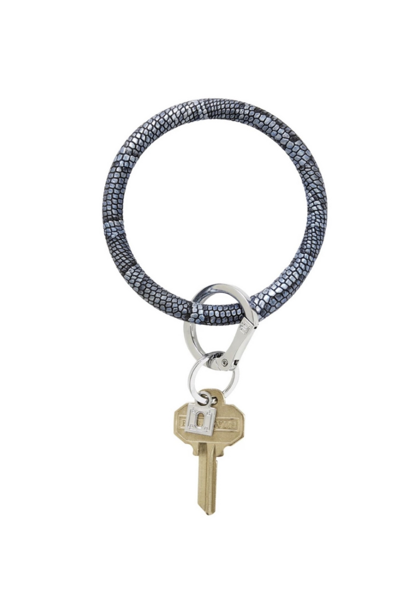 O-Venture Big O Leather Key Ring | Dragon Glass Snakeskin  | Bella Lucca Boutique