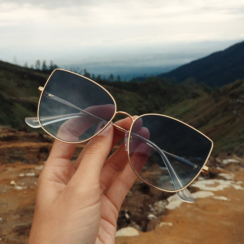 Freyrs Emma Sunglasses | Blue Cat Eye Shades