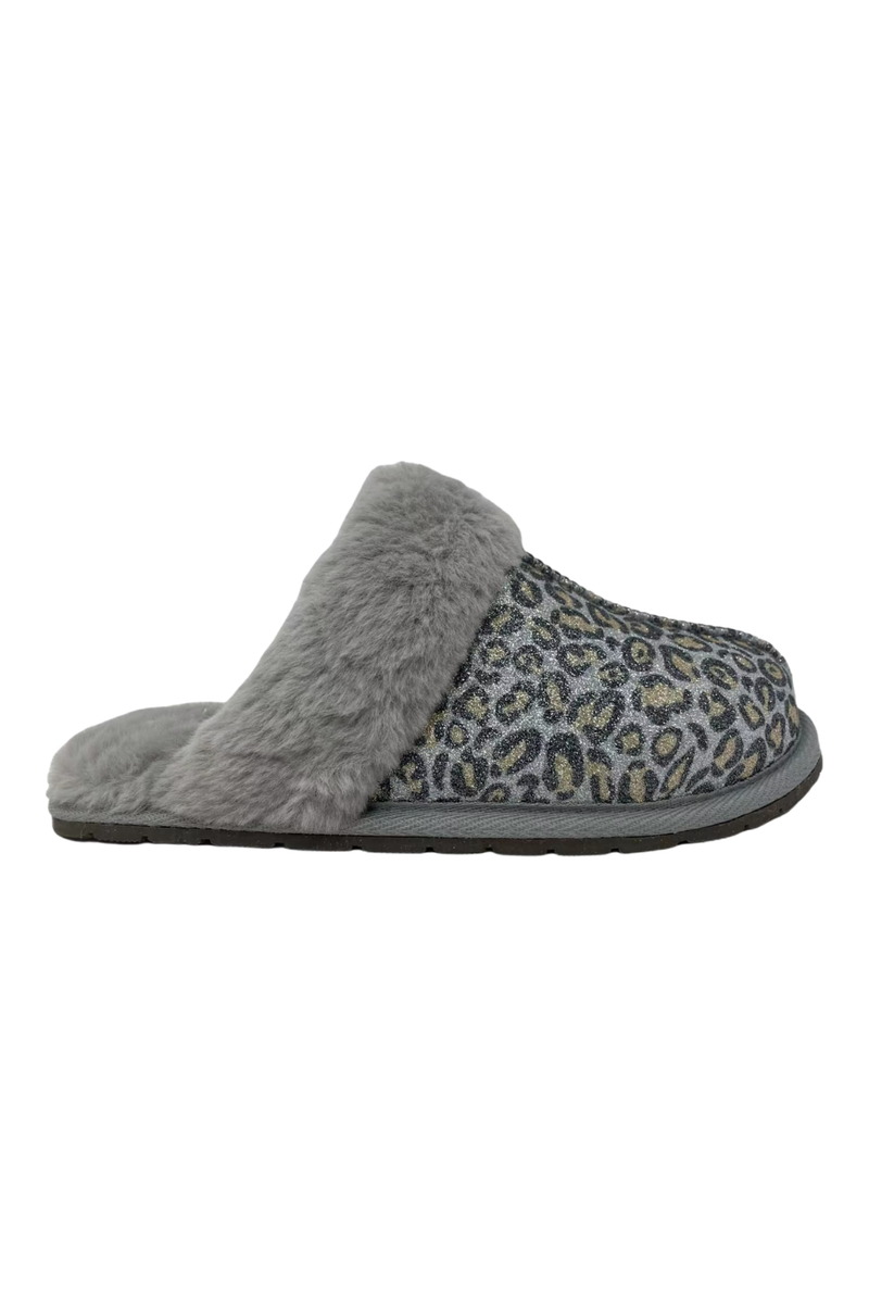 Grey Leopard Slippers | Bella Lucca Boutique