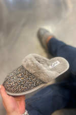 Grey Leopard Slippers | Bella Lucca Boutique