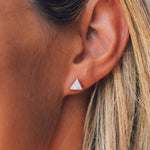 Pura Vida Gemstone Triangle Stud