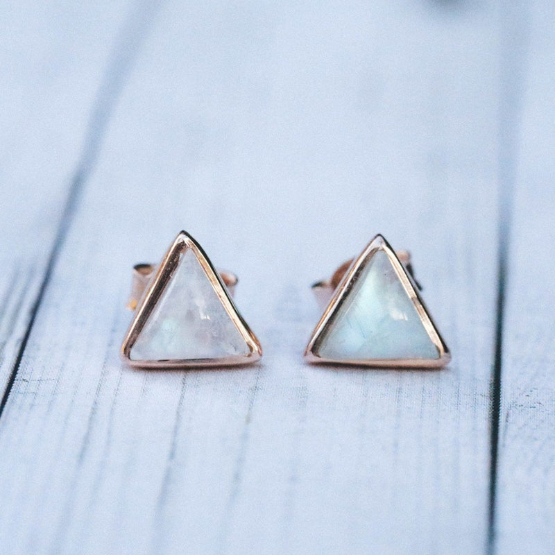 Pura Vida Gemstone Triangle Stud