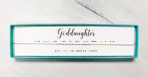 Goddaughter Morse Code Necklace | Bella Lucca Boutique
