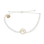 Pura Vida Gold Wave Charm Bracelet | White 