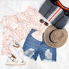 Super Cute Heavy Frayed Denim Jean Shorts | Bella Lucca Boutique