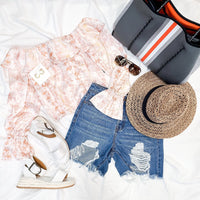 Super Cute Heavy Frayed Denim Jean Shorts | Bella Lucca Boutique