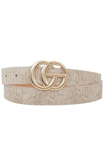 Faux Leather Belt With Gold GO Buckle | Bella Lucca Boutique