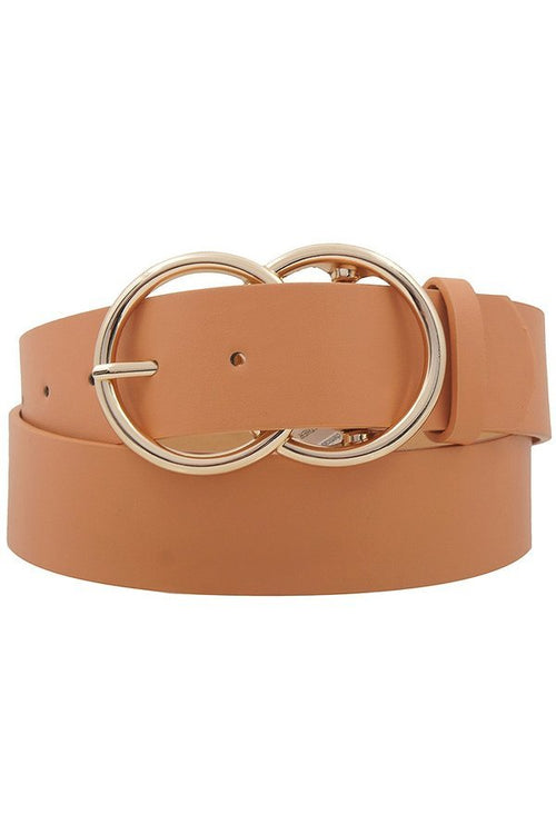 Clay Faux Leather Belt with Double "O-Ring" Buckle | Bella Lucca Boutique