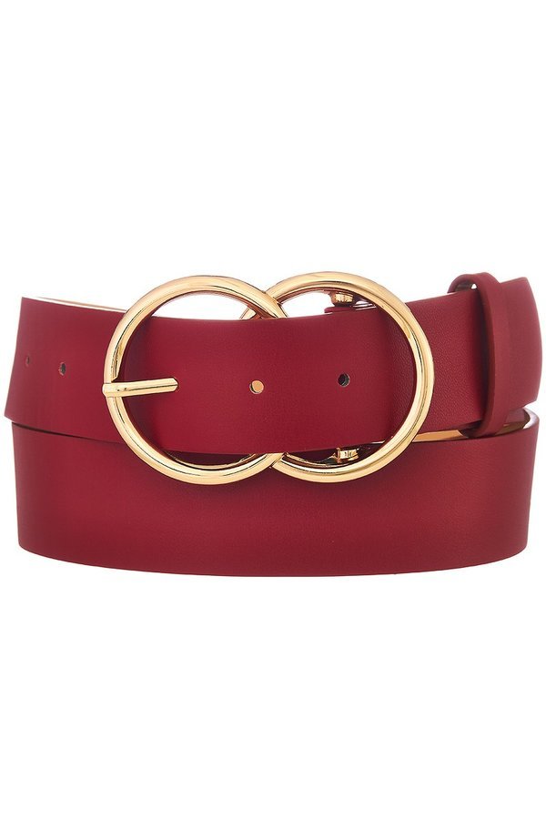 Faux Leather Belt Matte Buckle Belt | Bella Lucca Boutique Black