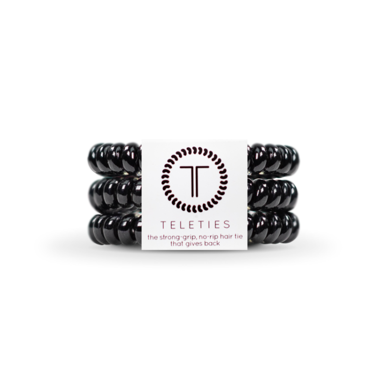 Jet Black Teleties Hair Tie | Bella Lucca Boutique