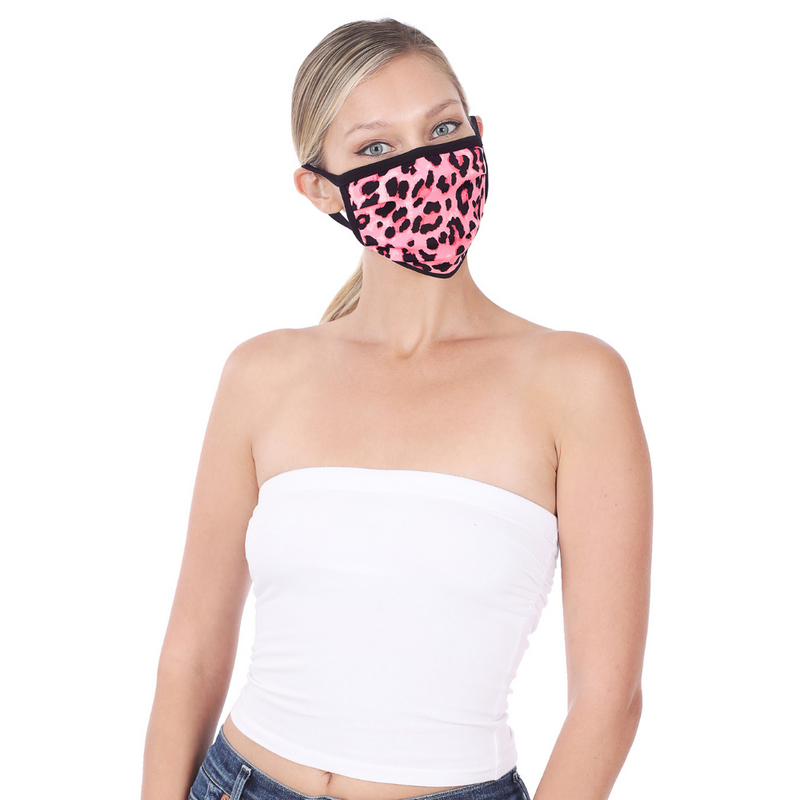 Pink Cheetah Face Mask | Bella Lucca Boutique