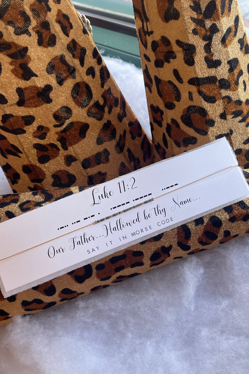 Luke 11:2 Morse Code Necklace | Bella Lucca Boutique