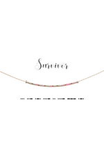 Survivor Morse Code Necklace | Bella Lucca Boutique