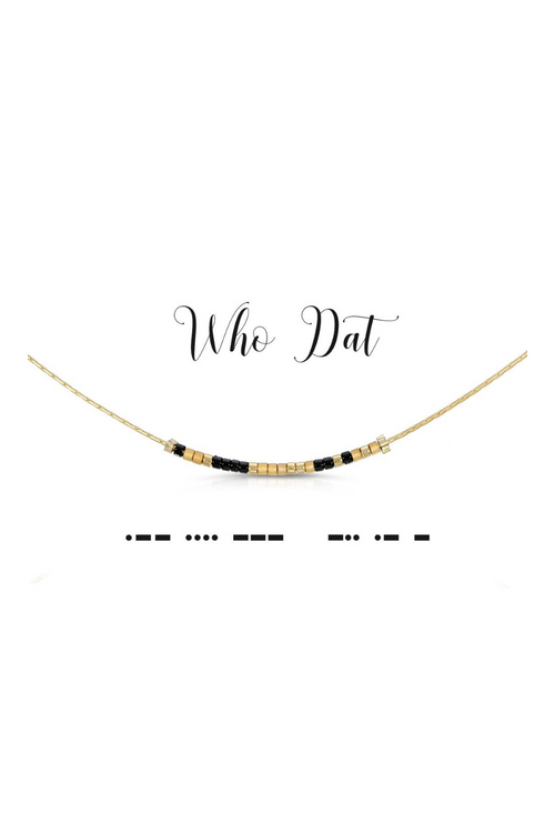 Who Dat Morse Code Necklace | Bella Lucca Boutique
