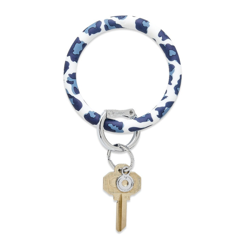 O-venture Big O® Silicone Prints Key Ring Collection | Navy Leopard | Bella Lucca Boutique
