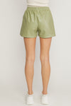 Olive Faux Leather High Waisted Shorts  Bella Lucca Boutique