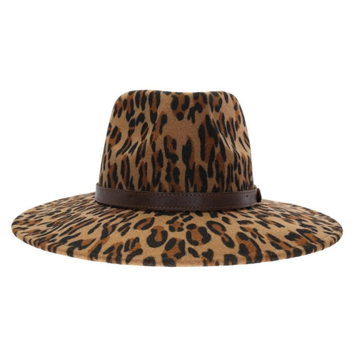Oversized Vegan Leopard Wide Brim Hat | Bella Lucca Boutique