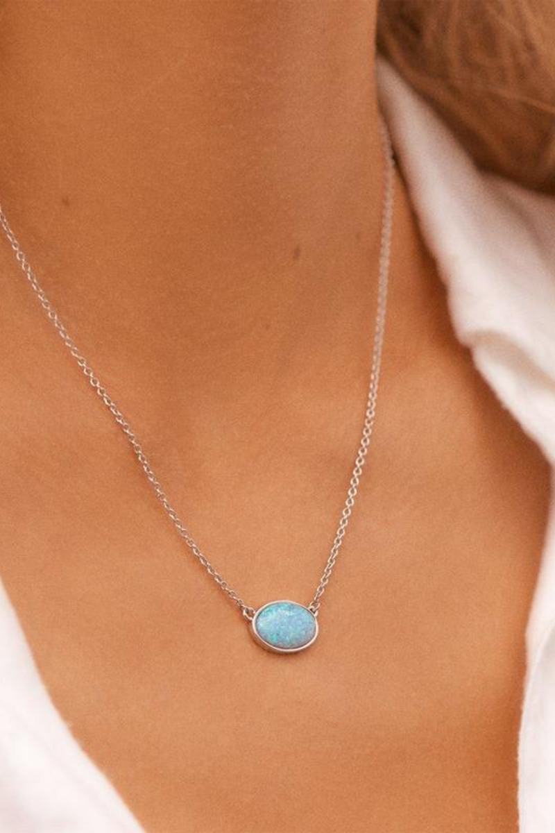 Pura Vida Opal Pendant Necklace | Bella Lucca Boutique