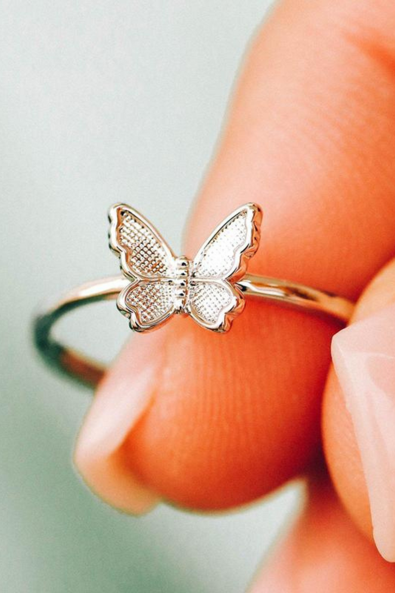 Pura Vida Silver Butterfly In Flight Ring | Bella Lucca Boutique
