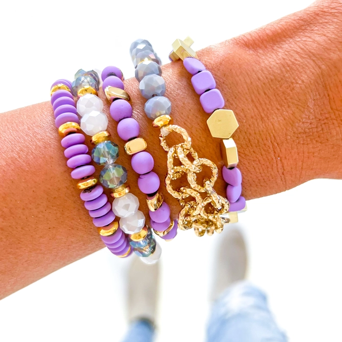 Lavender Bracelet Stack | Bella Lucca Boutique