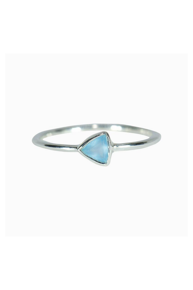 Pura Vida Triangle Chalcedony Ring | Bella Lucca Boutique