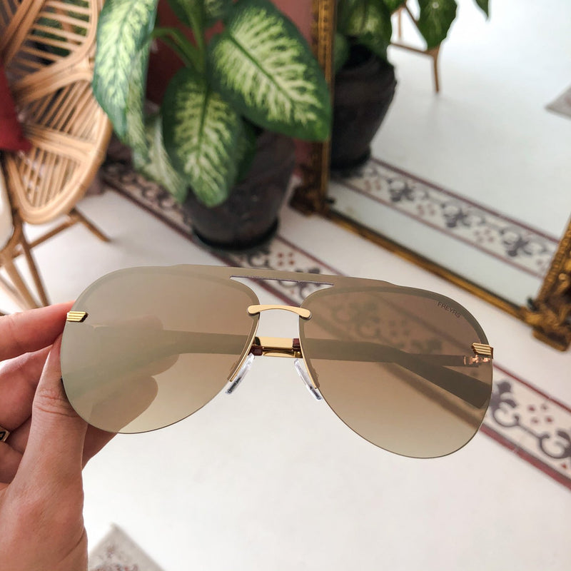 FREYRS Rio Sunglasses | Gold Aviators