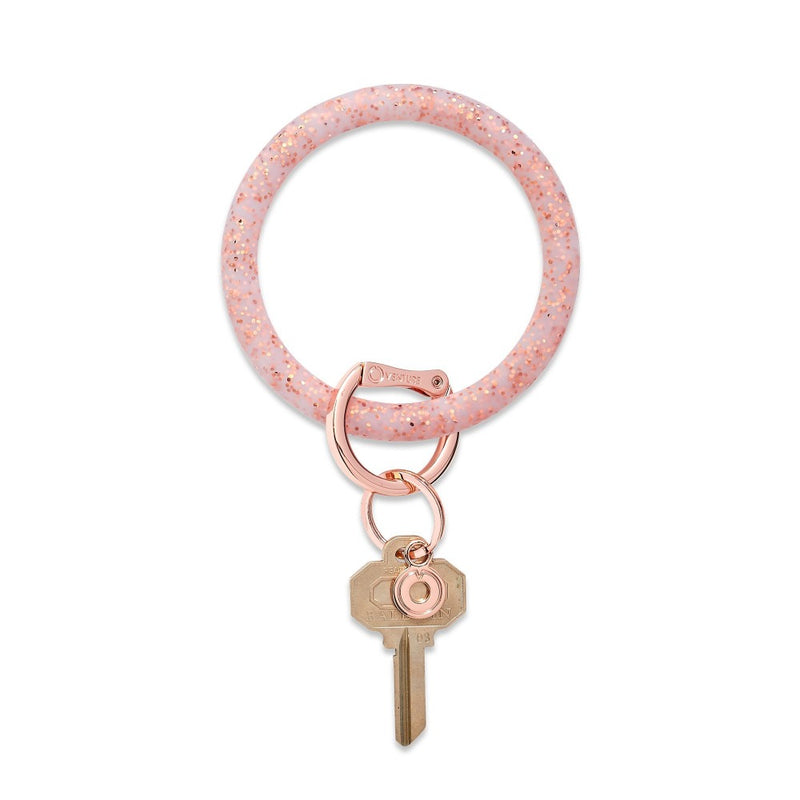 O-venture Big O® Silicone Confetti Key Ring Collection | Rose Gold Confetti | Bella Lucca Boutique