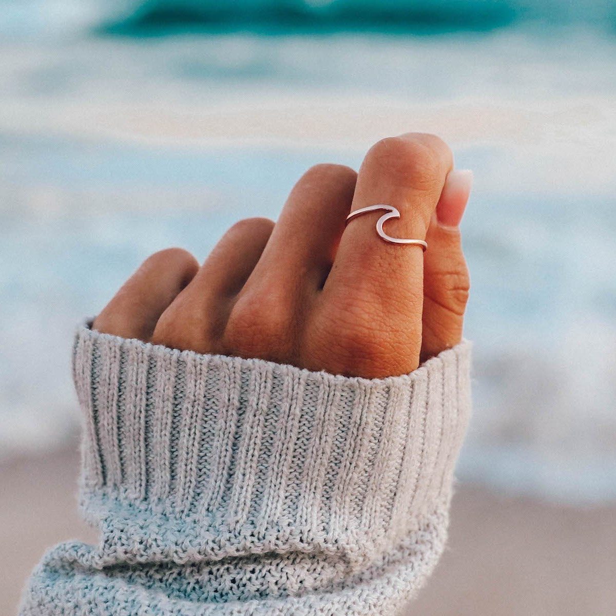 Pura vida blue wave ring online