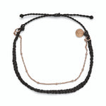 Pura Vida Rose Gold Satellite Chain Anklet | Black