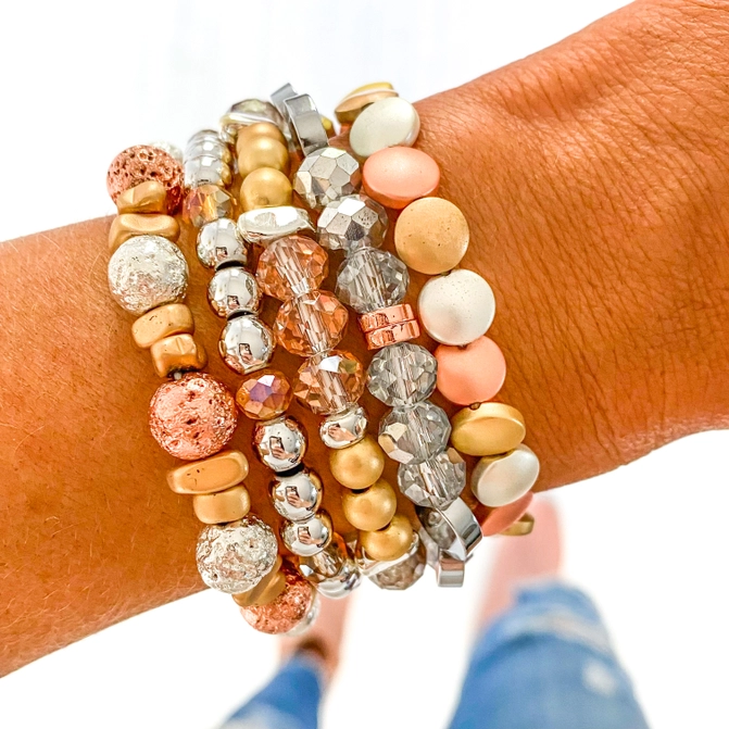 Rose Gold Chic Bracelet Stack | Bella Lucca Boutique
