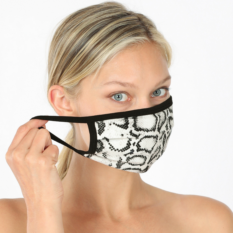 Black Snake Face Mask | Bella Lucca Boutique