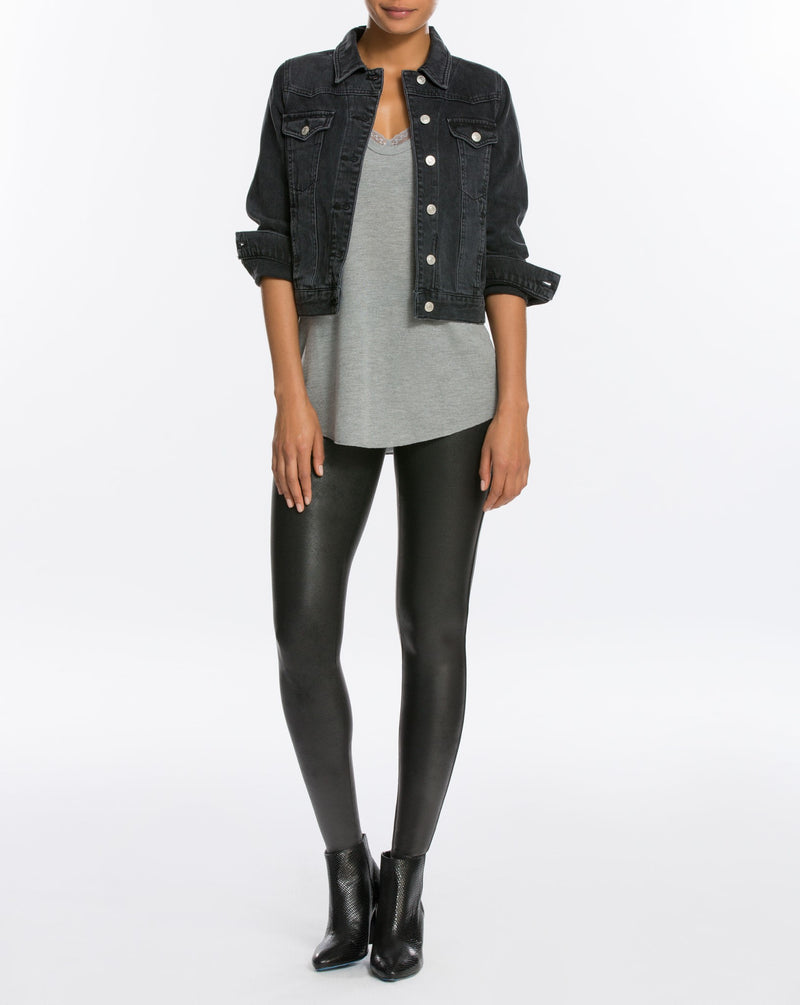 Spanx PETITE Faux Leather Leggings