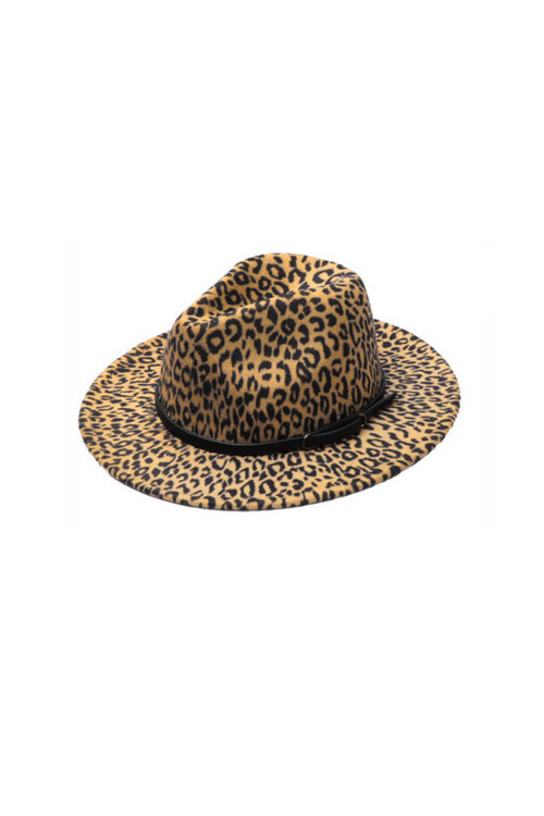 Oversized Vegan Leopard Wide Brim Hat | Bella Lucca Boutique